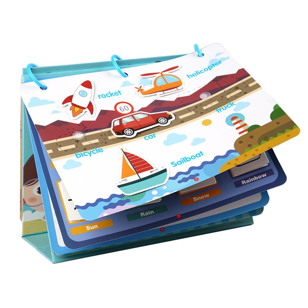Busy Book Reusable Activity Binder Waterproof for Kids Kindergarten Toddlers