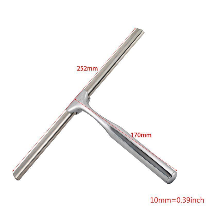 Wiper with Suction Hook Shower Glass Door Squeegee Stainless Steel Glass Window