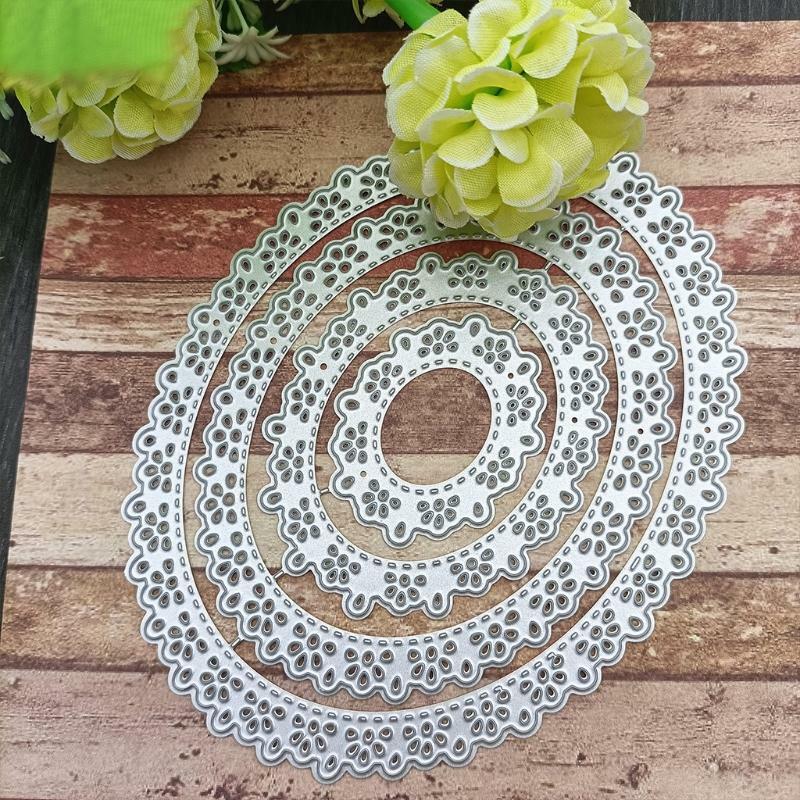 Oval Tag Metal Cutting Dies Stencil DIY Scrapbooking Album Paper Card Template