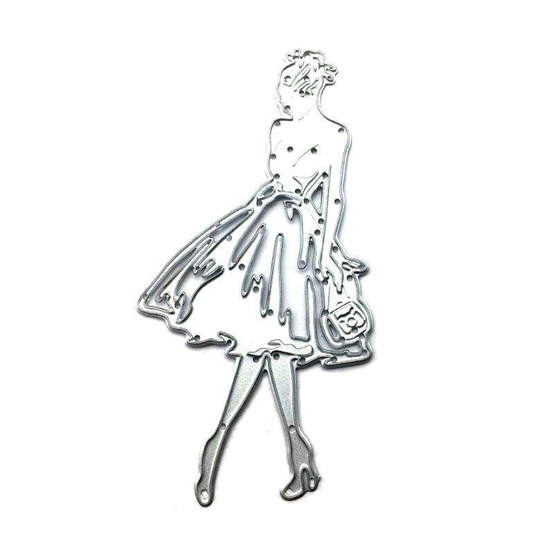 Catwalk Girl Metal Cutting Dies Stencil Scrapbooking DIY Album Stamp Paper Card