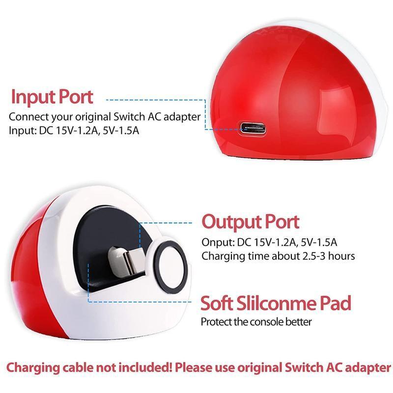 Portable Charger Adapter Base for NS/NSOLED/NSLite Fast Charger Holder Stand