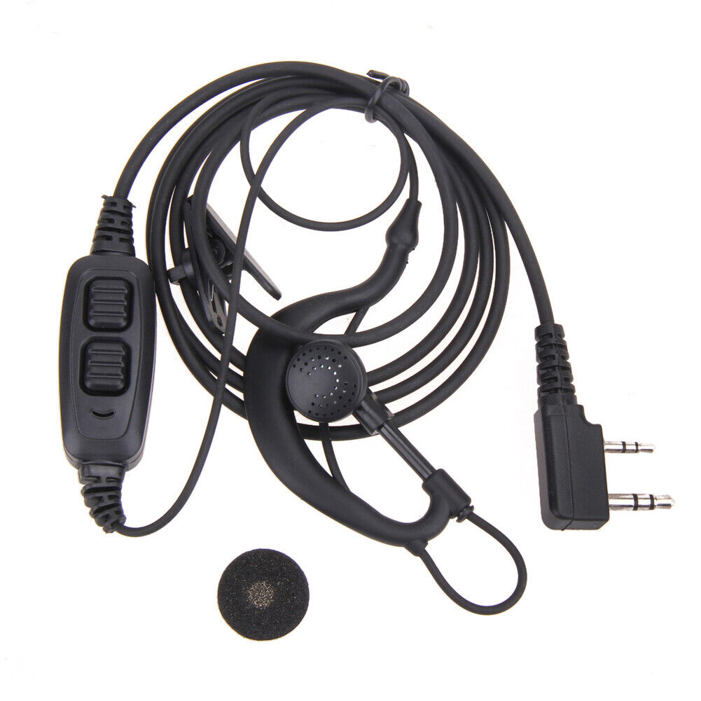 2 Pin Dual PTT Earpiece Headset Mic for Baofeng UV-82 UV-8D Walkie Talkies