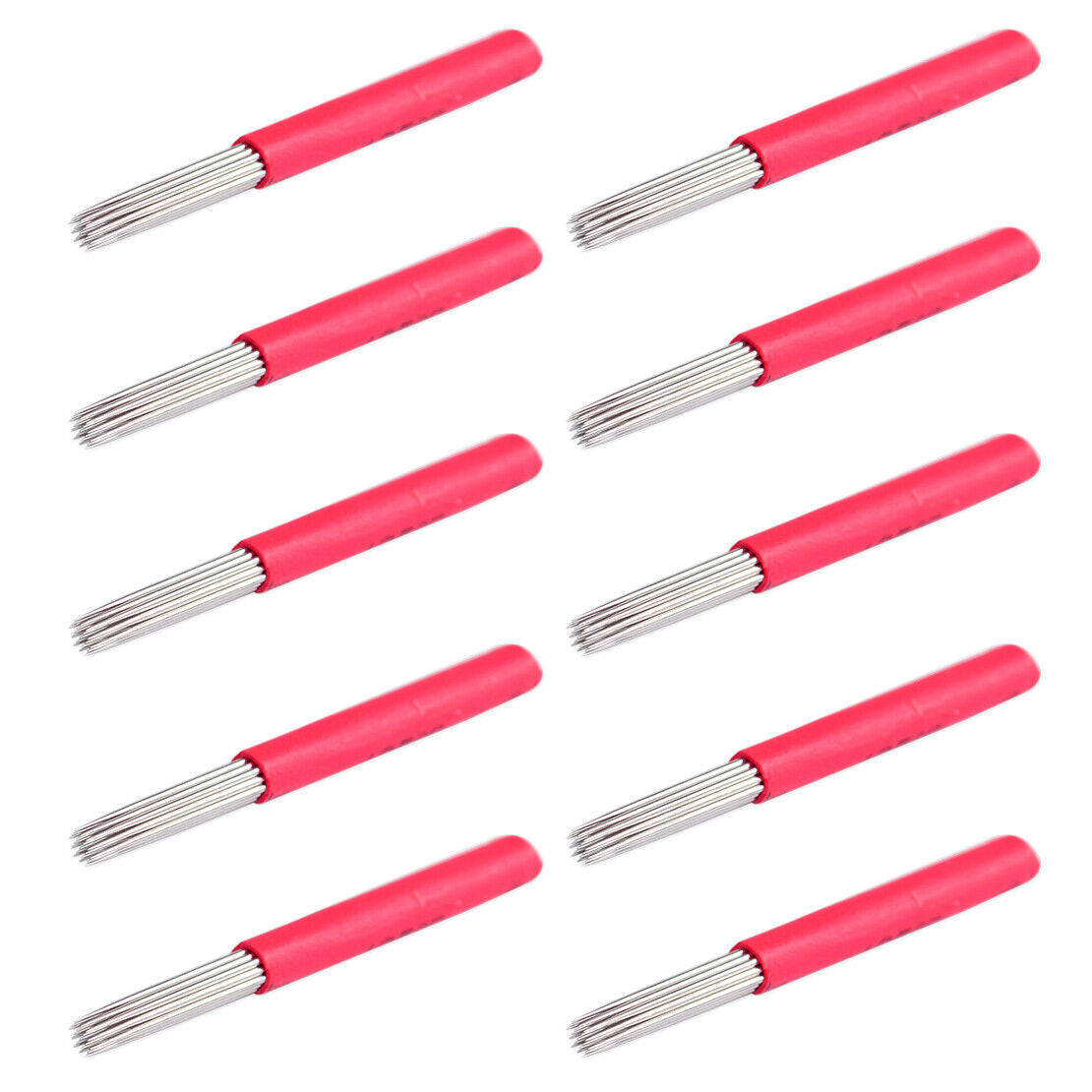 10x 19 Round Needles Eyebrow Tattoo Microblading Semi Permanent Makeup Blade Li