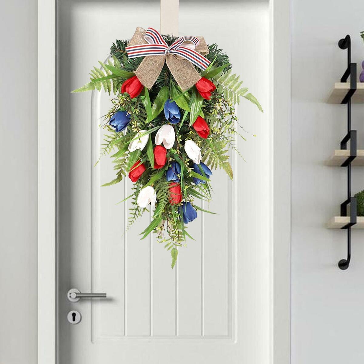 Wreath  Swag Decoration for Wedding July 4TH Patriotic Decoration