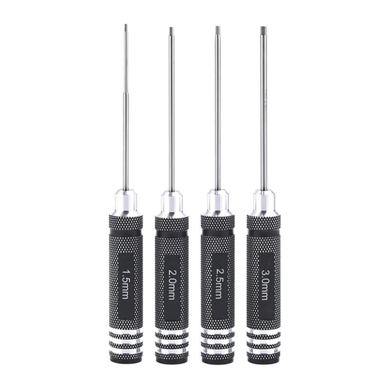 7 Pieces Mini Screwdriver with Precision Handle 0.9mm-3.0mm Hex Screwdriver Tool