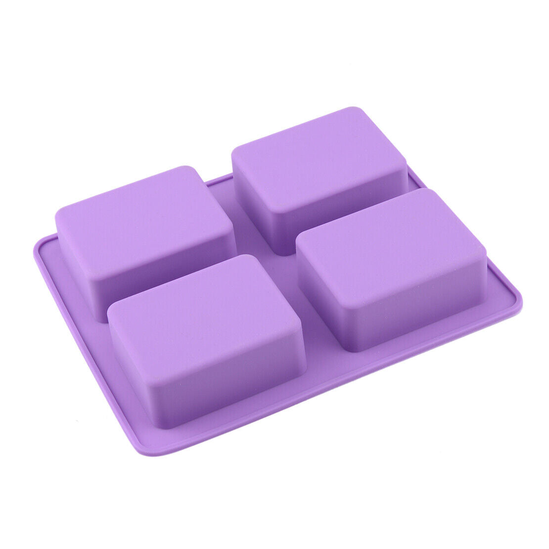 4-Grids Rectangle Tree Soap Mold Cake Mold Silicone Baking Mould Chocolate Mold