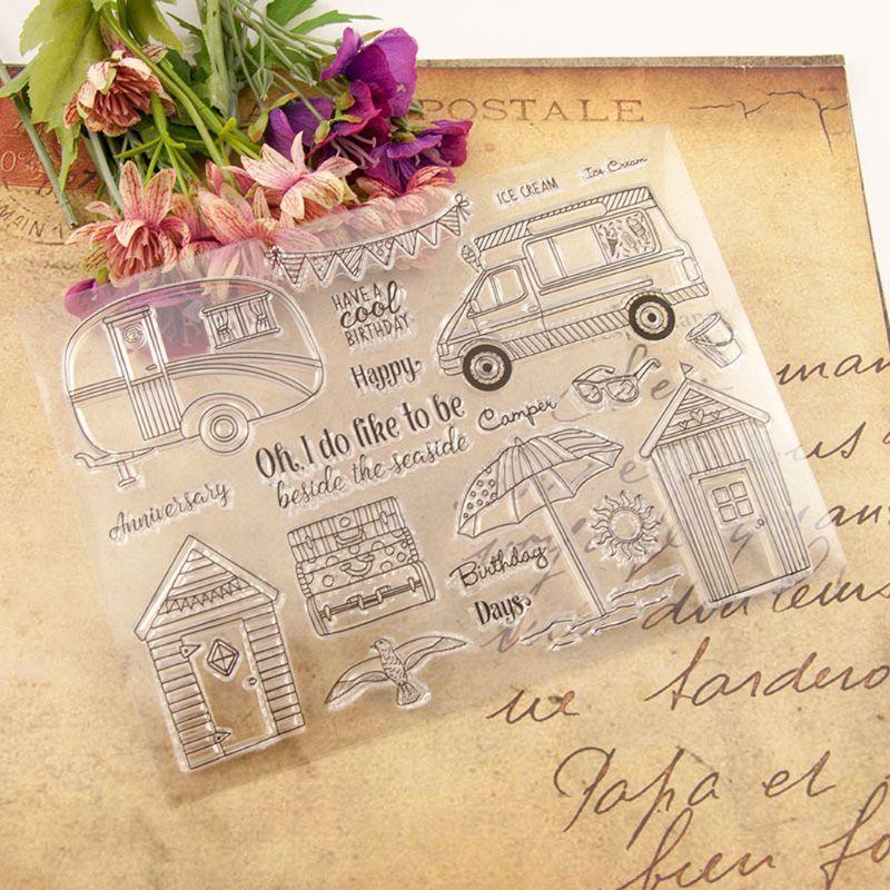 House Car Silicone Clear Seal Stamp DIY Scrapbooking Embossing Photo Album Decor