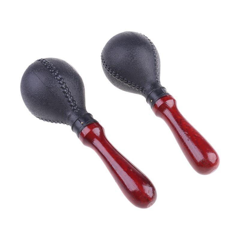 Pair of Maracas Shakers Rattles Sand Hammer Percussion Instrument