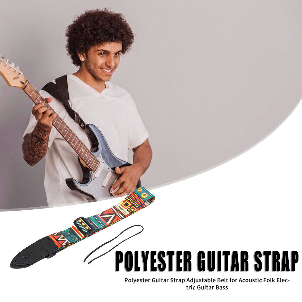 Guitar Strap Adjustable Belt for Acoustic Guitar Instrument Parts (Red)