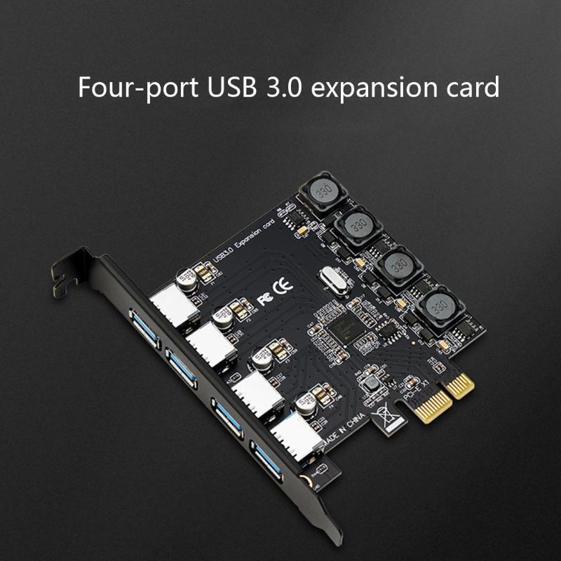 USB3.0 PCI Express Card USB PCIE Expansion Card Adapter PCI-E USB 3.0 4 Port