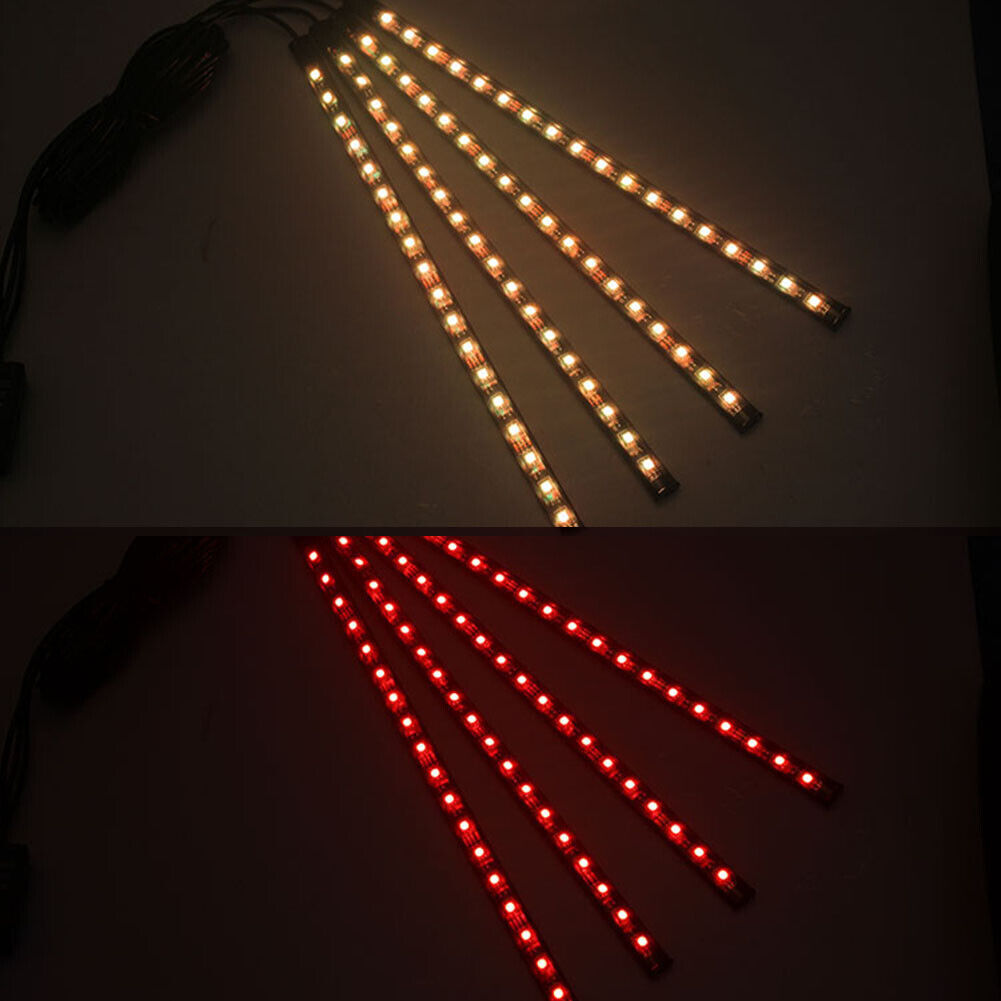5V USB 4 in 1 LED Car Foot Light RGB SMD5050 72 LED Strip Ambient Lamp