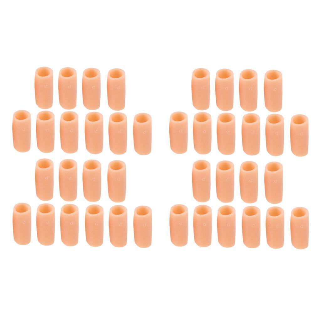 40Pcs Gel Toe Sleeves Toe Pain  Tube Caps for Hammer Toes S