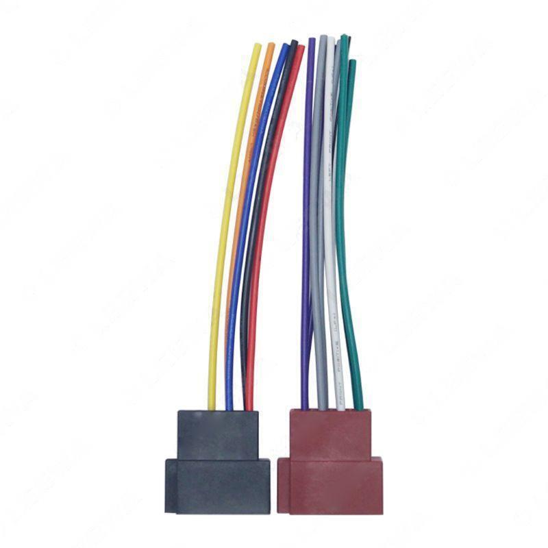 2Pcs Universal Adapters Wire Harness Adapter Universal Female ISO Wiring Harness
