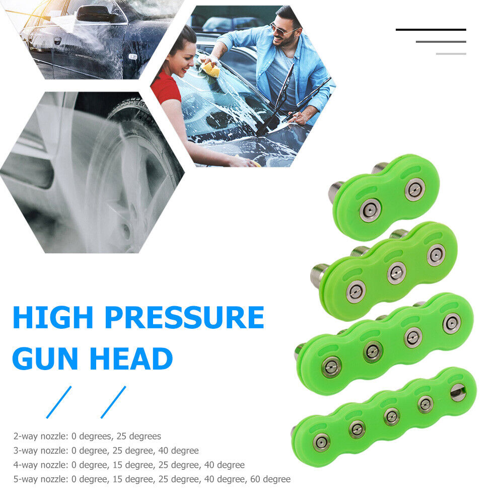 Stainless Steel Water Jet High Pressure Car Washer Nozzle Tip (3 Nozzles)