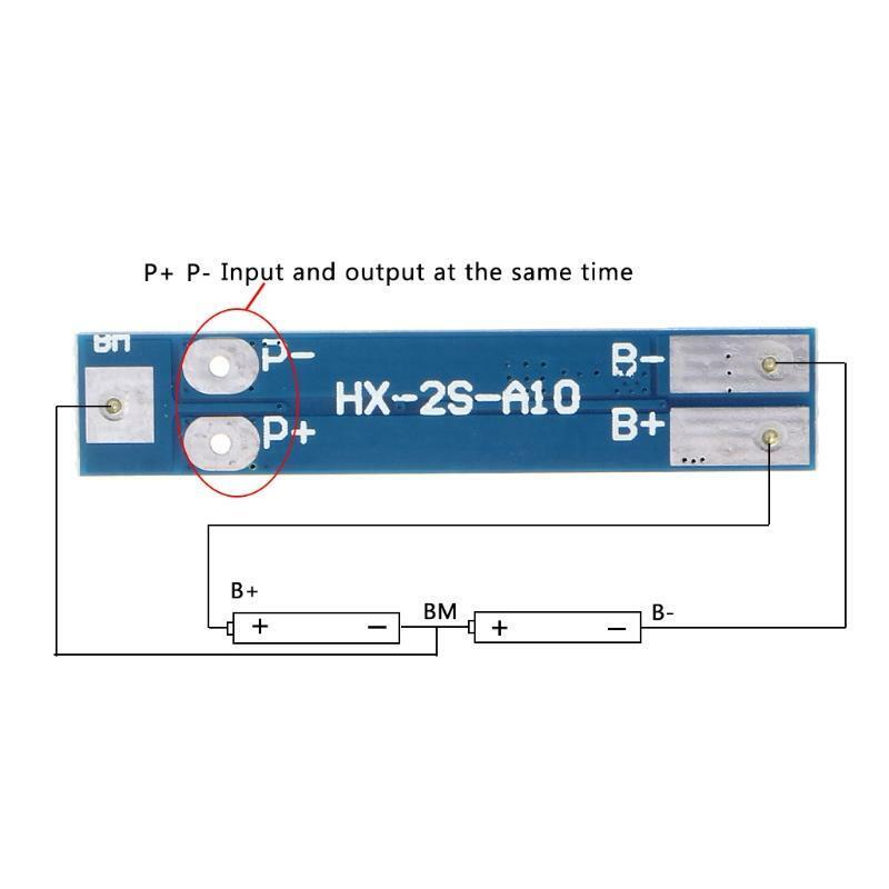 2S 7.4V 8A Li-ion 18650 Lithium Battery Charger BMS PCM Protection PCB Board