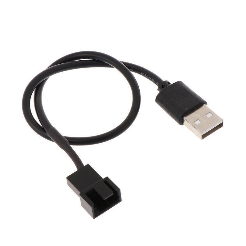 5V USB 2.0 A  to 3 / 4-Pin PC Fan Power Adapter Connector Cable 1 to 1 Ways
