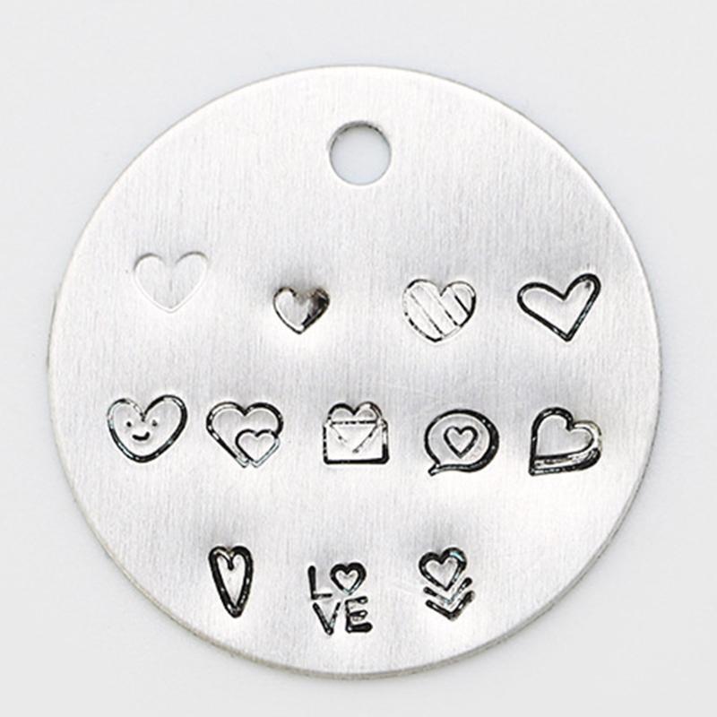 Heart Pattern Punch Stamp Stamping Press Tool Steel Tag Stamping for Imprinting