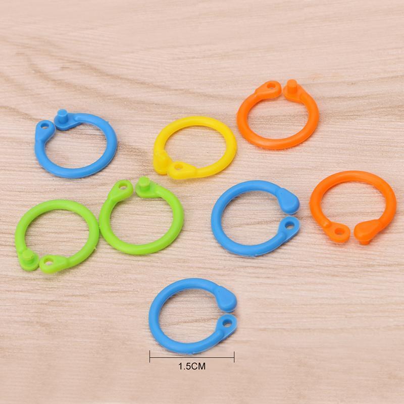 100Pcs Colorful Knitting Stitch Markers Crochet Locking Tool Craft Ring Marker