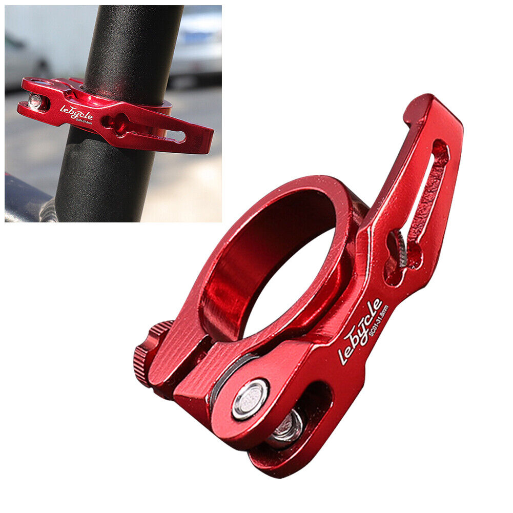 LEBYCLE MTB Bike Seatpost Clamp Road Bicycle Seat Tube Clip (Red 31.8mm)