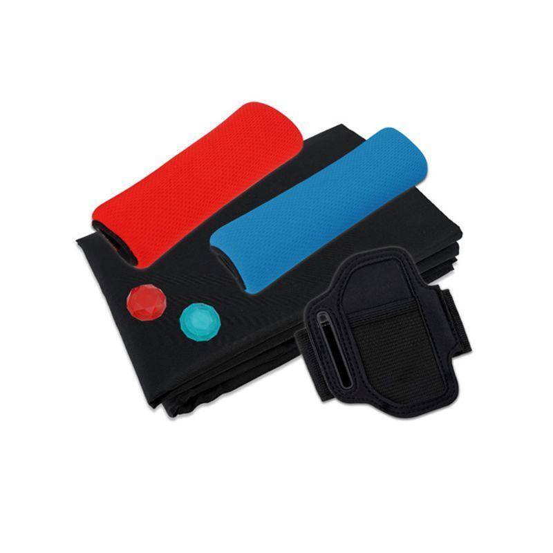 1Set 6In1 Elastic Leg Strap Sport Band Ring-Con Grips Rocker Cap for NS Switch