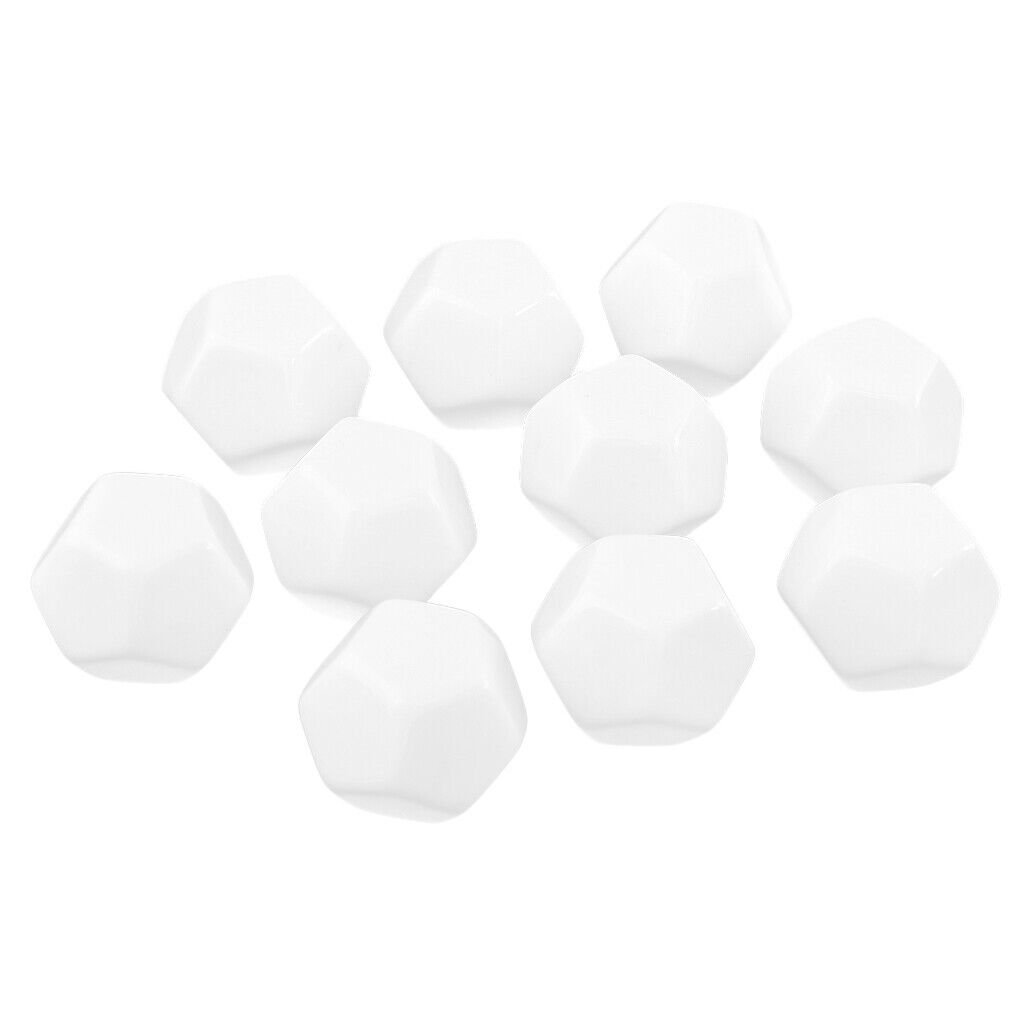 16mm White Blank D12  Educational Counting Cubes for  &