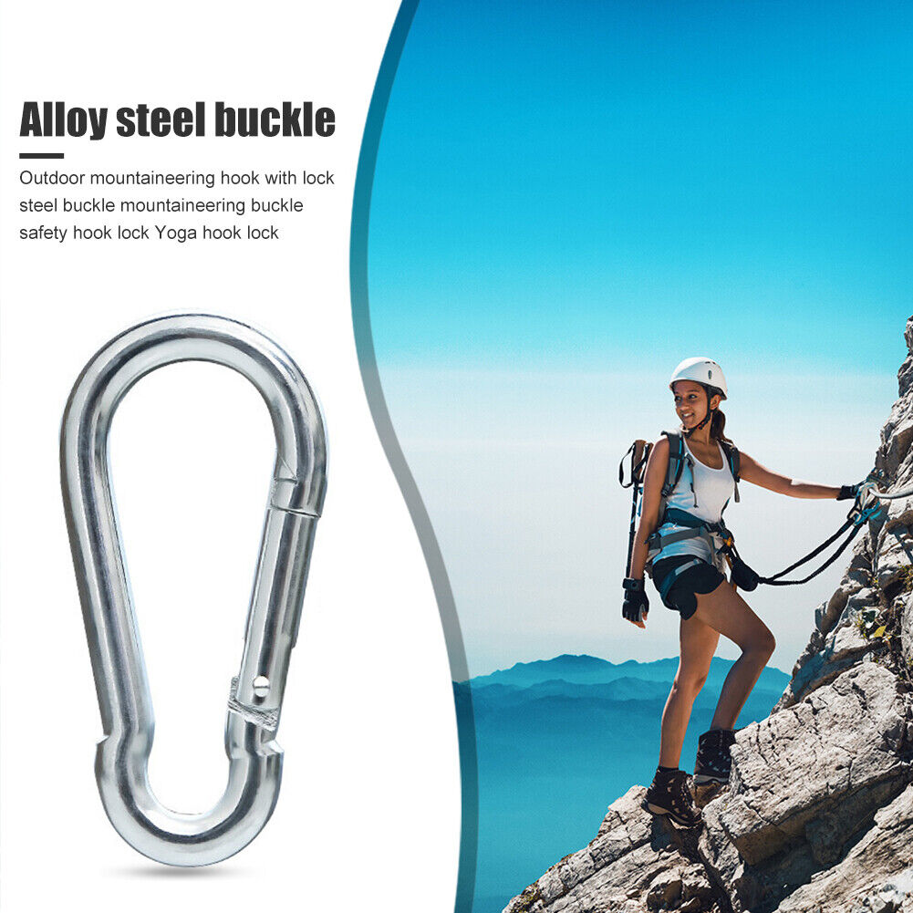 Alloy Steel Carabiner Outdoor Camping Hook Buckle Climbing Tools (8mm)