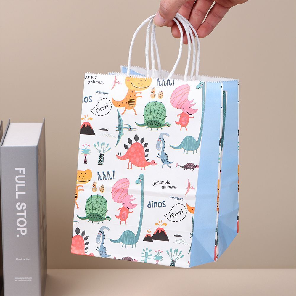 Baby Shower Dinosaur Gift Bags Candy Bag Happy Birthday Gift Paper Bags