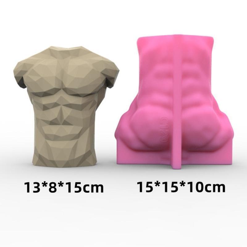 Men Sculpture Body Art Candle Molds Human Body Epoxy Mold DIY Crafts Making