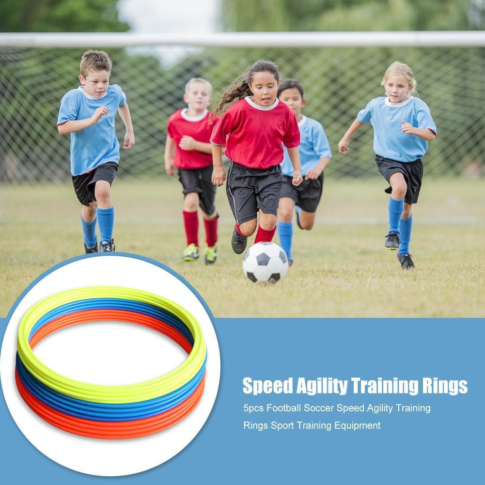 5pcs Football Soccer Speed Agility Rings Sport Training Equipment (30cm)