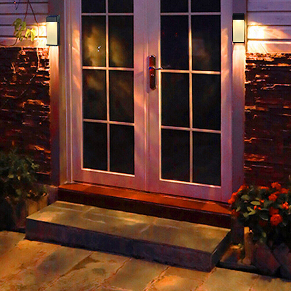 LED Solar Wall Lights Outdoor Waterproof Light Control Lamp Garden Decor