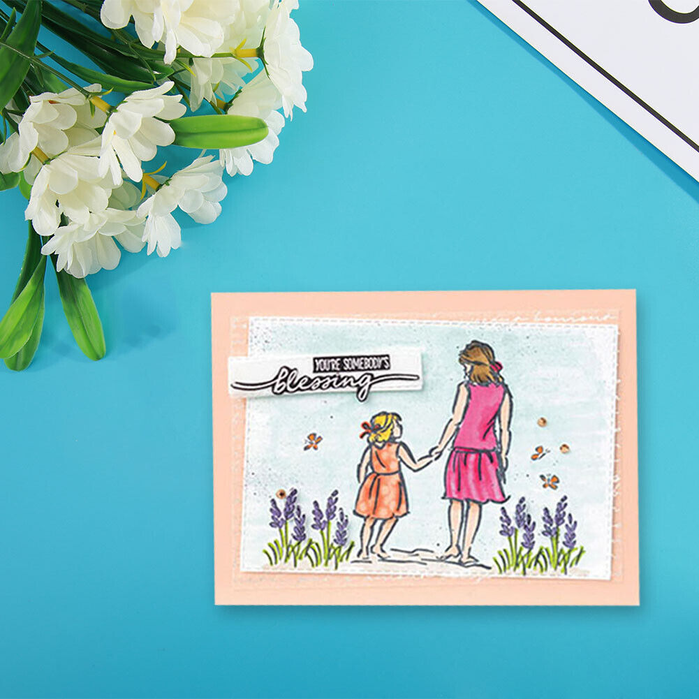 Mom Daughter Transparent Stamps Clear Silicone Seal DIY Photo Album Decor