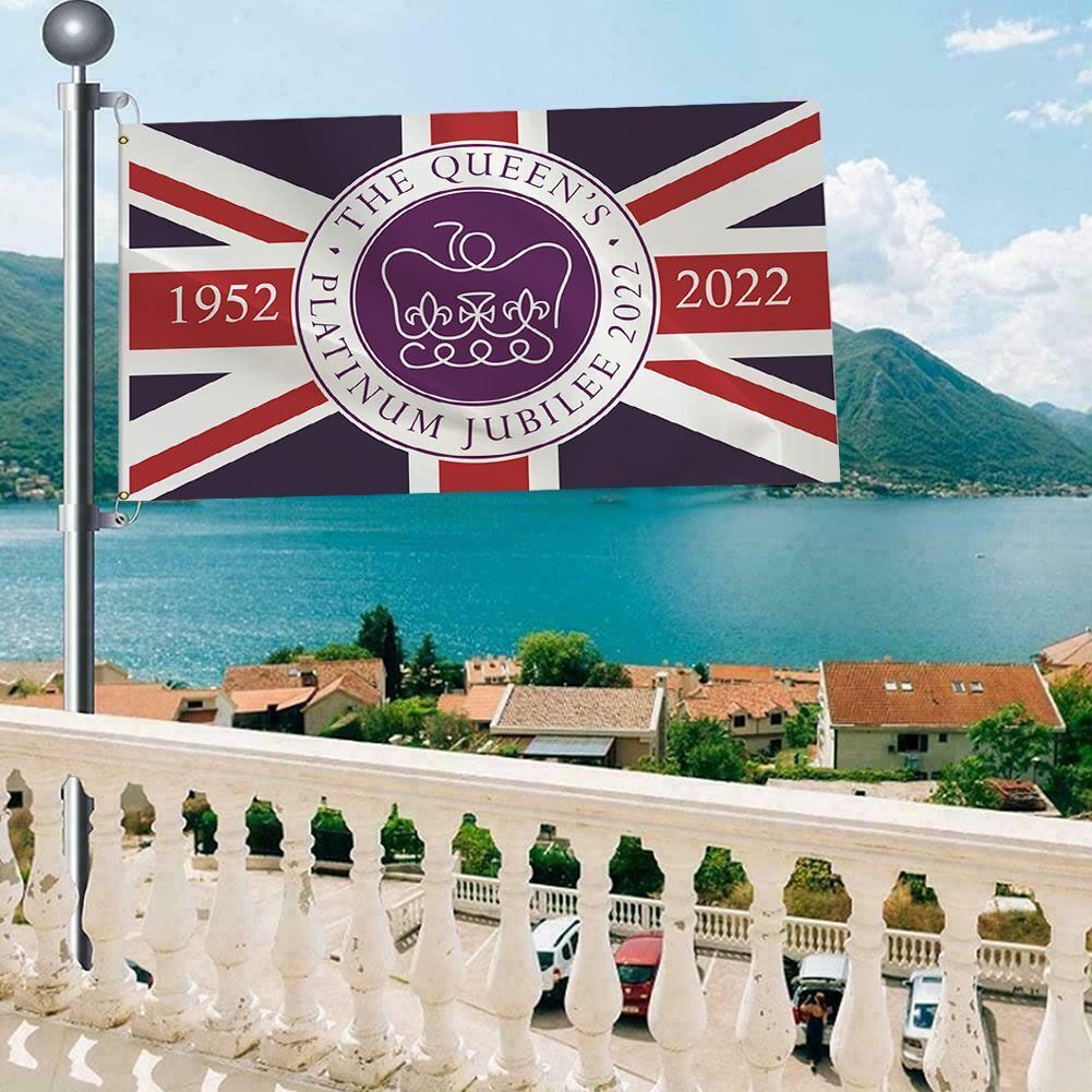 Home Decor Platinum Jubilee 1952-2022 Queen Elizabeth II Flag 70th Anniversary