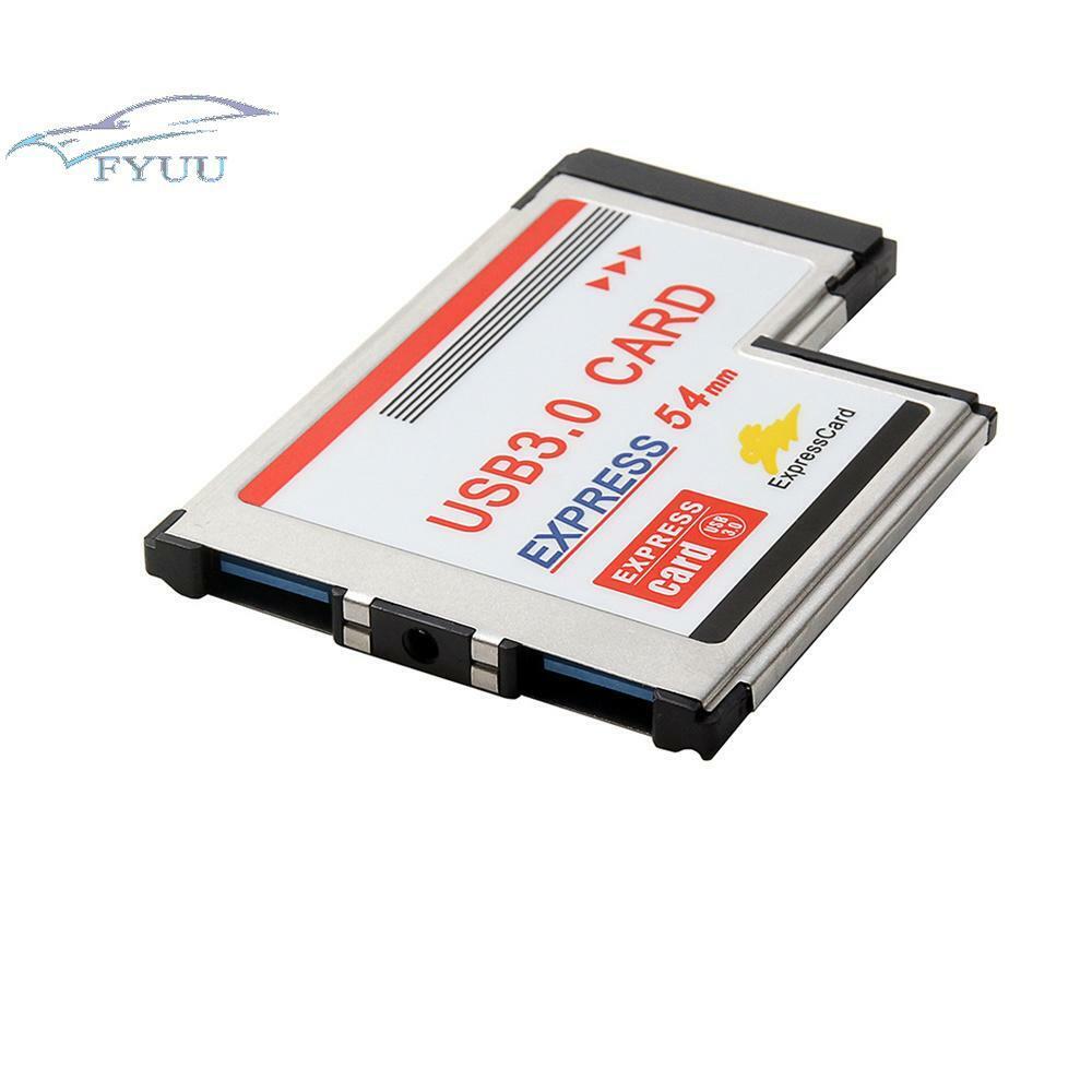 Express Card Expresscard 54mm to 2 Port USB 3.0 Adapter For Laptop NEC Chip New