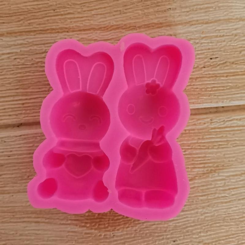 Easter Bunny Silicone Mold for Handmade Soap Making Cake Chocolate Decorating
