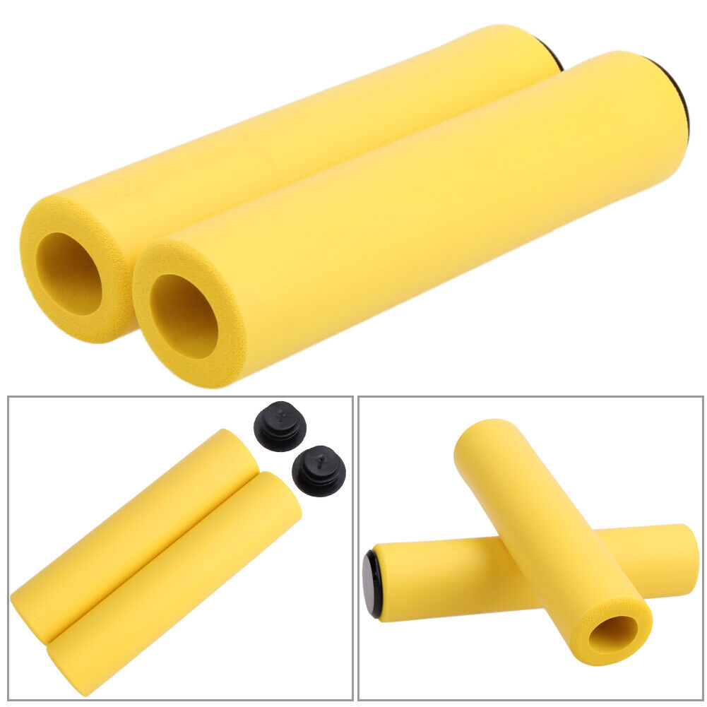 Bike Grips UltraLight Silicone Material Handlebar MTB Bicycle Grip(Yellow)