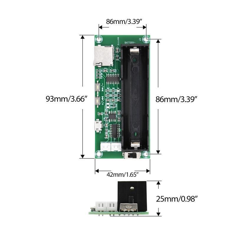Universal Audio Decoder Board Dual Channel Small Power Tf Card Decoder Board