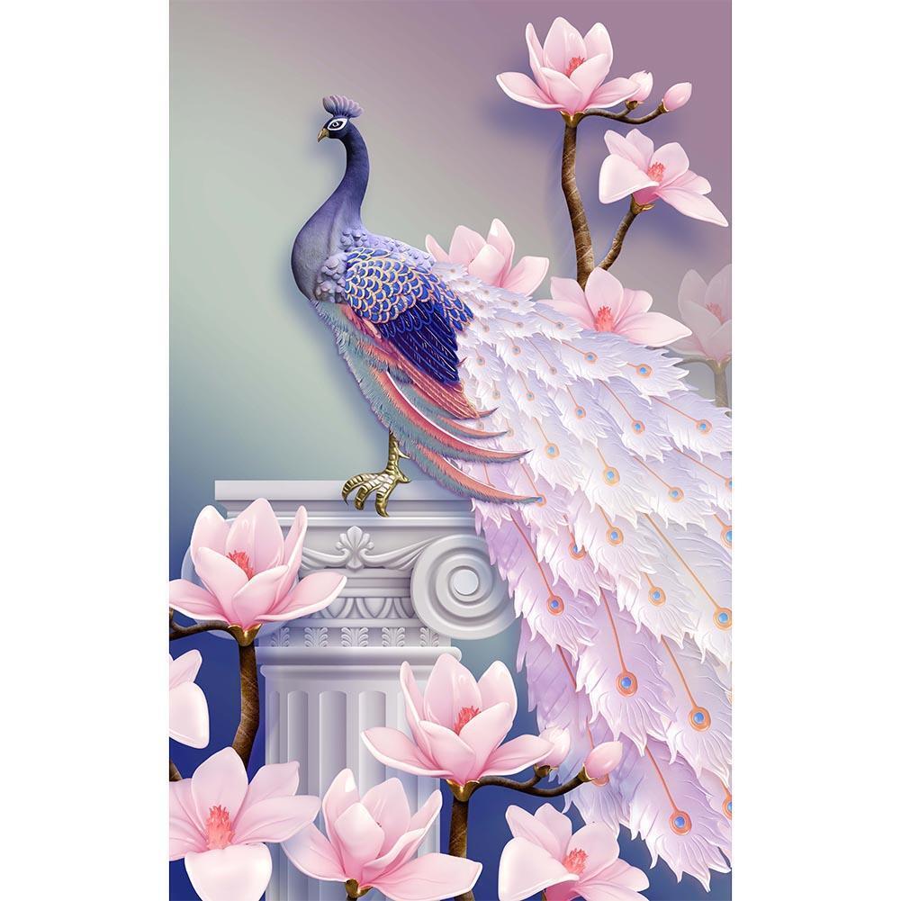 Magnolia Peacock 5D Diamond Painting Embroidery DIY Cross Stitch Home Decor