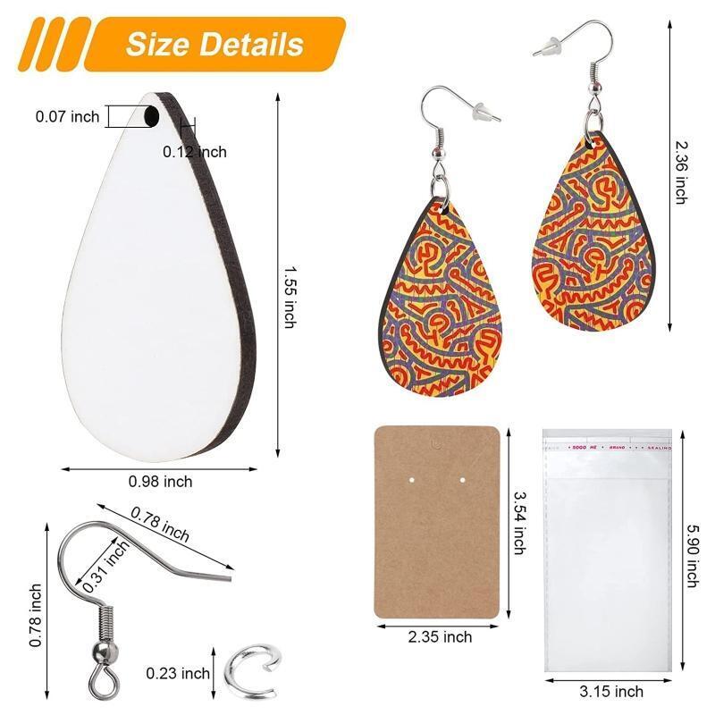 30Pieces Sublimation Blanks Products Blank for Women Girl DIY Christmas Jewelry