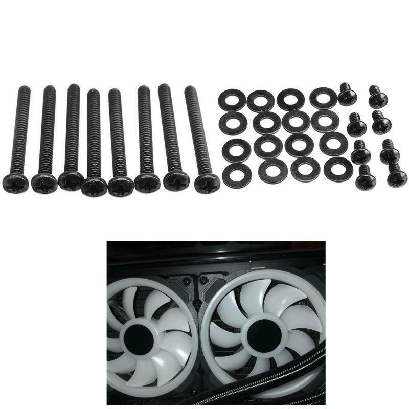 Durable Metal Water Cooling Radiator Screw Kit Black For Corsair Hydro Series