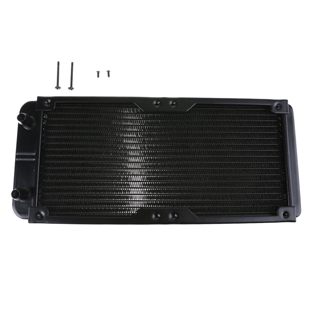 1Pc 240mm 18 Tubes Aluminum Computer Water Cooling Radiator Heat Sink Part