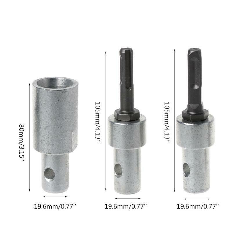 4 Square Pits Drill Bit Adapter For Electric Hammer Convert to Earth Auger Head