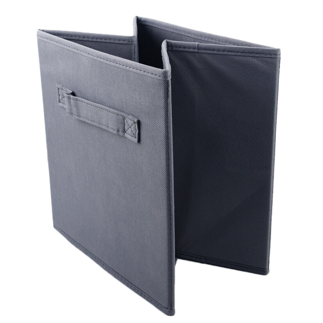 BLACK Square Foldable Fabric Storage Box Collapsible Home Clothes Organizer Li
