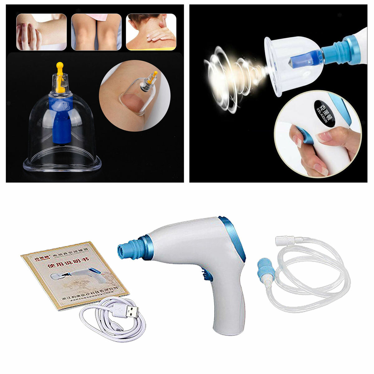 Electric Cupping Kit for Back   Physical Massage  Healthy