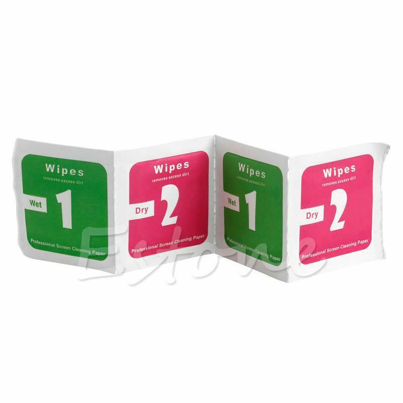 400xCamera Lens Phone LCD Screen Dust Removal Dry Wet Cleaning Cloth Paper Wipes