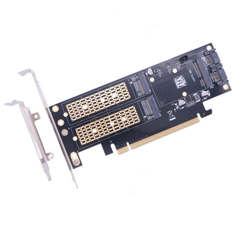 3 in 1 M.2 and mSATA SSD Adapter Card for M.2 NVME SSD to PCIE Adapter