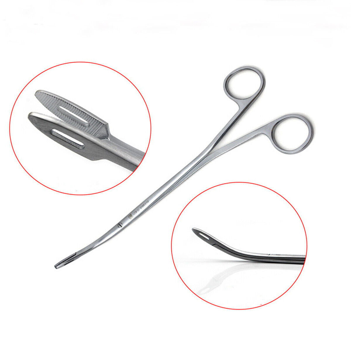 IUD U00330 Ring Forceps 22CM Curved Gynecological Birth Control Ring Forceps