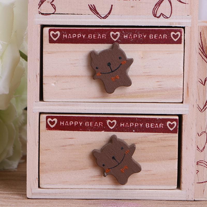 Desktop Storage Box Little Bear Drawer Case Holder Pen Makeup Organizer