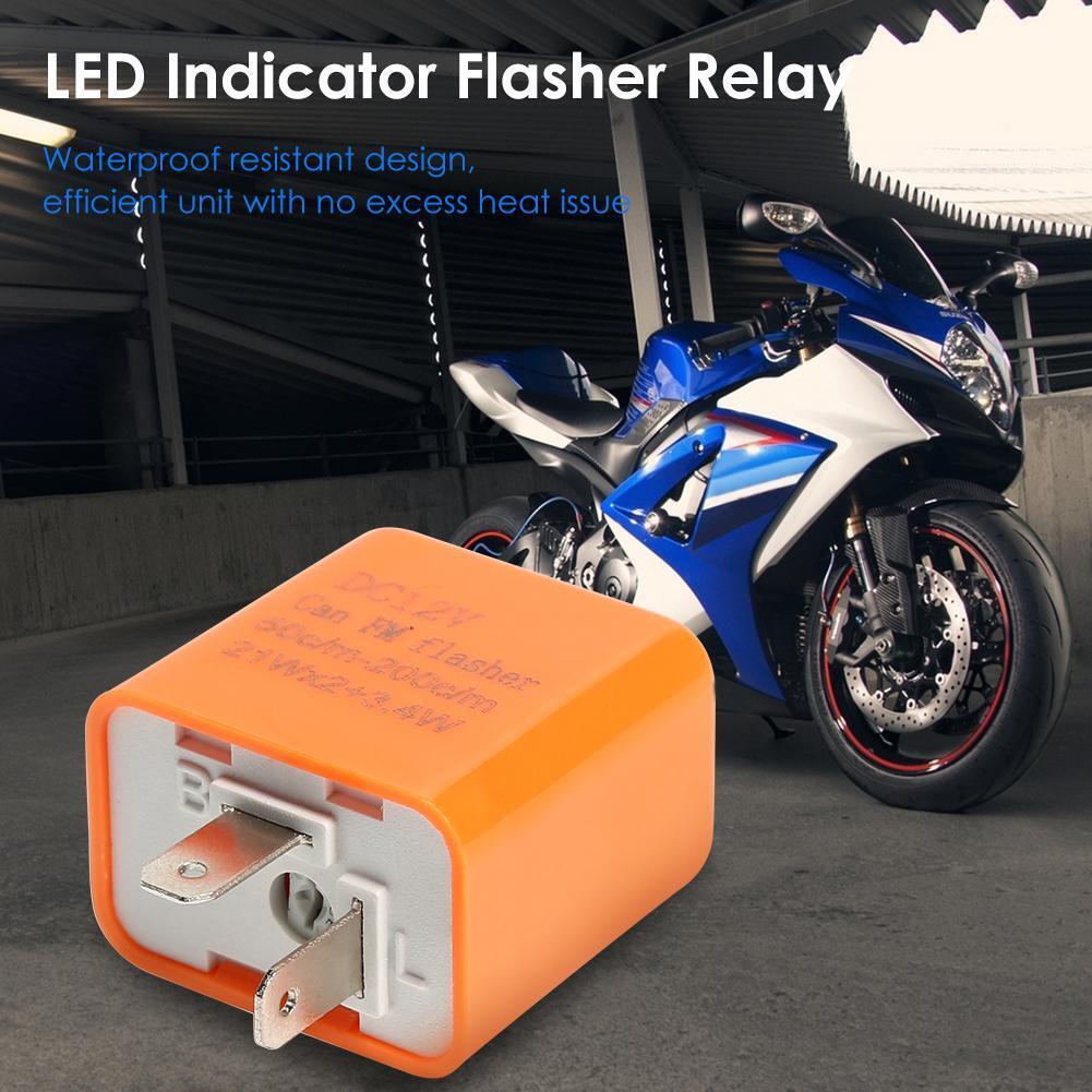 Motorcycle Motorbike 2 Pin Speed Adjustable LED Indicator Flasher Relay