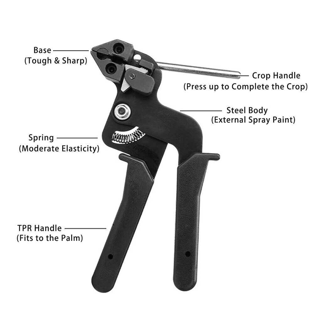 Stainless Steel Cable Tie Fasten Pliers Tensioner Fastening Cutting Tools