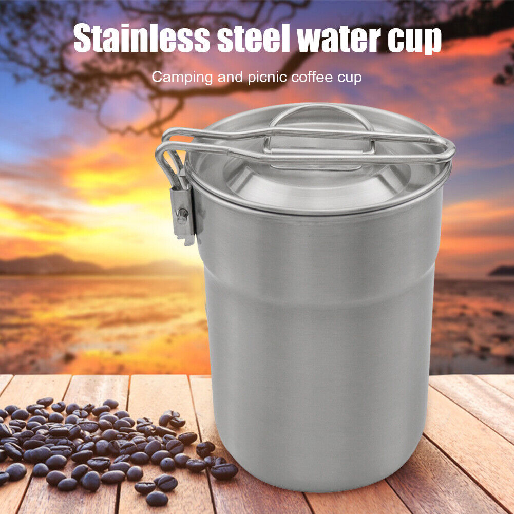 Foldable Cooking Tableware Pots Outdoor Camping Picnic Cookware Coffee Cups